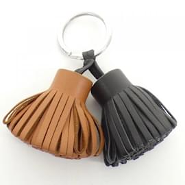 Hermès-Porte-clés Hermes Carmen Unodos-Noir,Doré
