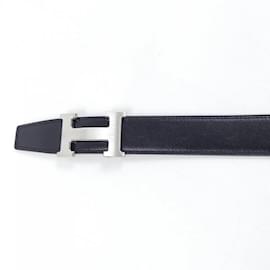 Hermès-Cinto reversível Hermès-Marrom,Preto