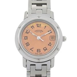 Hermès-Hermes Clipper Watch - Women's Pink Stainless Steel-Other