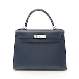 Hermès-Hermes Kelly 28 Handbag-Blue