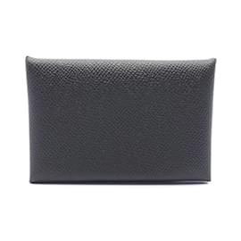 Hermès-Hermes Epsom Leather Coin Purse-Black