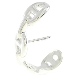 Hermès-Hermes Silver 925 Clip Earring-Silvery