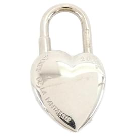 Hermès-Porte-clés en forme de cadenas HEART d'Hermès-Argenté