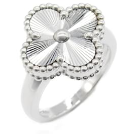 Van Cleef & Arpels-Van Cleef & Arpels Alhambra Ring in 18K White Gold-Silvery