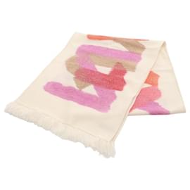 Hermès-Hermes Ikat Zigzag Cashmere Stole-Multiple colors,Cream