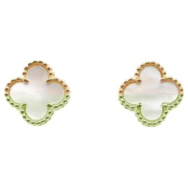 Van Cleef & Arpels-Van Cleef & Arpels Sweet Alhambra Mother of Pearl Earrings-White