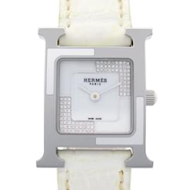 Hermès-Hermes H Watch Stainless Steel Leather Ladies-Other