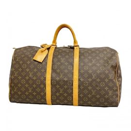 Louis Vuitton-Sac Boston Keepall 55 Monogram Louis Vuitton-Marron
