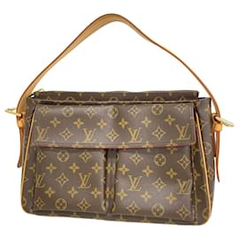 Louis Vuitton-Sac à épaule Louis Vuitton Monogram Vivacite GM-Marron