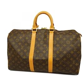 Louis Vuitton-Louis Vuitton Monogram Keepall 45 Boston Bag-Brown
