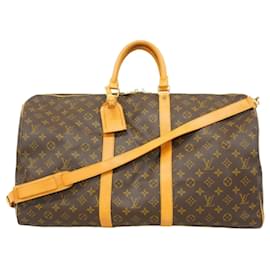 Louis Vuitton-Louis Vuitton Boston Bag Monogram Keepall Bandouliere 55-Brown