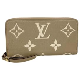 Louis Vuitton-Louis Vuitton Long Wallet Monogram Empreinte Bicolor-Grey,Cream