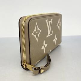 Louis Vuitton-Louis Vuitton Long Wallet Monogram Empreinte Bicolor-Grey,Cream