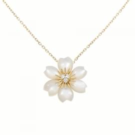 Van Cleef & Arpels-Van Cleef & Arpels Rose de Noel Mini Necklace-Golden
