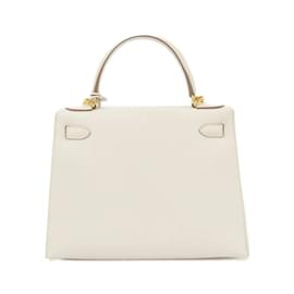 Hermès-Sac à main Hermes Kelly 28 cm-Écru