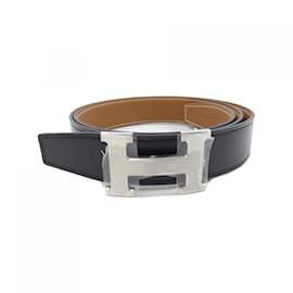 Hermès-Hermes Reversible Standard Belt-Brown,Black