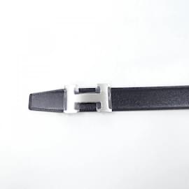 Hermès-Cinto Padrão Reversível Hermes-Marrom,Preto