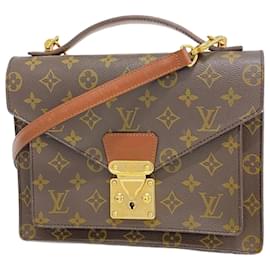 Louis Vuitton-Sac à épaule Monceau Monogram Louis Vuitton-Marron