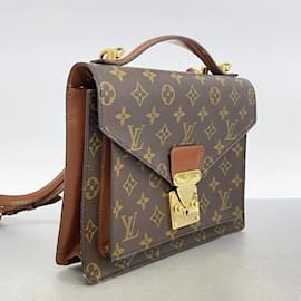 Louis Vuitton-Sac à épaule Monceau Monogram Louis Vuitton-Marron