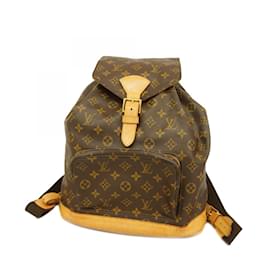 Louis Vuitton-Sac à dos Montsouris GM Monogram Louis Vuitton-Marron