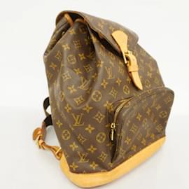 Louis Vuitton-Sac à dos Montsouris GM Monogram Louis Vuitton-Marron