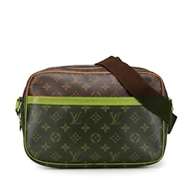 Louis Vuitton-Sac à épaule Reporter PM Monogram Louis Vuitton-Marron