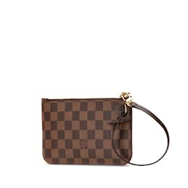 Louis Vuitton-Louis Vuitton Damier Neverfull PM Attached Pouch-Brown