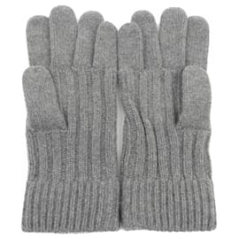 Hermès-Hermes Gray Warm Gloves-Brown