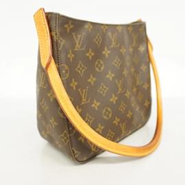 Louis Vuitton-Sac à main Louis Vuitton Monogram Looping MM-Marron