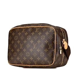 Louis Vuitton-Sac à épaule Reporter PM Monogram Louis Vuitton-Marron