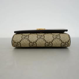 Gucci-Gucci GG Marmont Supreme Bi-Fold Wallet-Beige