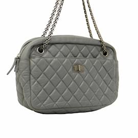 Chanel-Sac à épaule Chanel 2.55 Matelassé Chaîne-Marron