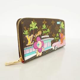 Louis Vuitton-Portefeuille long Louis Vuitton Monogram Vivienne Zippy-Marron,Rose