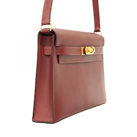 Hermès-Sac à épaule Hermes Kelly Elan en Rouge H-Rouge