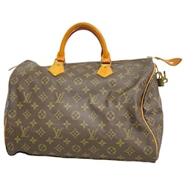 Louis Vuitton-Sac à main Louis Vuitton Monogram Speedy 35-Marron
