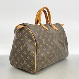 Louis Vuitton-Louis Vuitton Monogram Speedy 35 Handbag-Brown