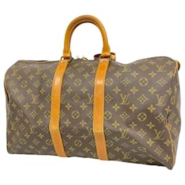 Louis Vuitton-Louis Vuitton Monogram Keepall 45 Boston Bag-Brown