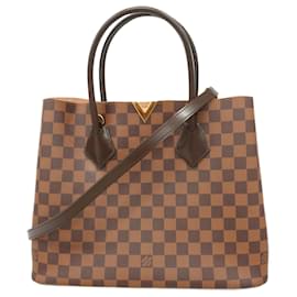 Louis Vuitton-Sac à main Damier Kensington de Louis Vuitton-Damier ebène