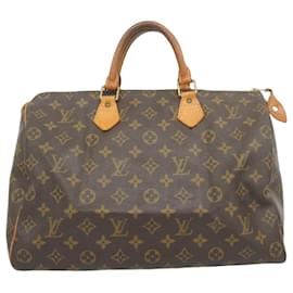 Louis Vuitton-Sac à main Louis Vuitton Monogram Speedy 35-Marron