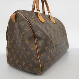 Louis Vuitton-Louis Vuitton Monogram Speedy 35 Handbag-Brown