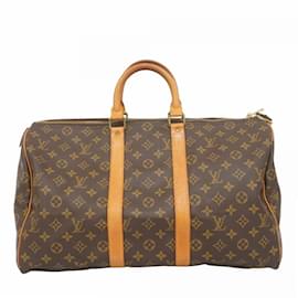 Louis Vuitton-Louis Vuitton Monogram Keepall 45 Boston Bag-Brown