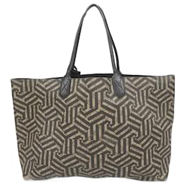 Gucci-Gucci Tote Bag GG Supreme-Brown,Black