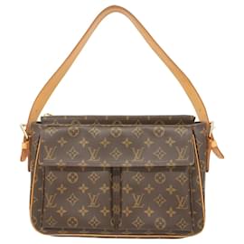 Louis Vuitton-Sac à épaule Louis Vuitton Monogram Vivacite GM-Marron