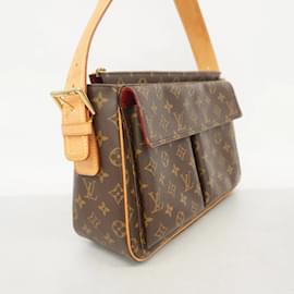 Louis Vuitton-Sac à épaule Louis Vuitton Monogram Vivacite GM-Marron