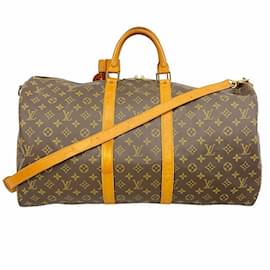 Louis Vuitton-Louis Vuitton Boston Bag Monogram Keepall Bandouliere 55-Brown