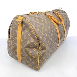 Louis Vuitton-Louis Vuitton Boston Bag Monogram Keepall Bandouliere 55-Brown