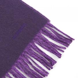 Hermès-Hermes Purple Cashmere Stole-Purple