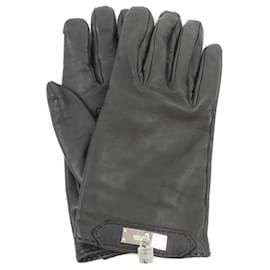 Hermès-Hermes Black Warm Gloves-Black