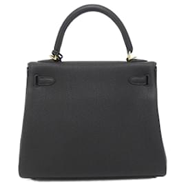 Hermès-Sac à main Hermes Kelly 25 cm-Noir