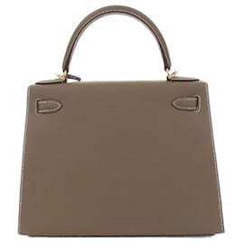 Hermès-Hermes Kelly 28cm Handbag in Etoupe Gray-Taupe